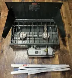 70〜80sヴィンテージColemanツーバーナーコンロ ➕ハイスタンド 70〜80sヴィンテージColemanツーバーナーコンロ ➕ハイスタンド