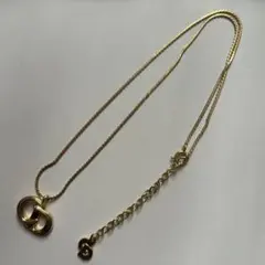 クリスチャンディオール ネックレス CDロゴ GPメッキ ゴールド 中古