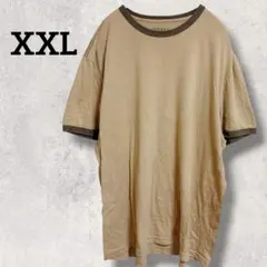 アメリカンラグシー Tシャツ 無地 リンガー XXL 茶色 綿混 カジュアルのサムネイル