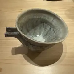 グレーと白の陶器の器　片口　徳利　作家