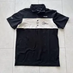 最安値　美品　PING 半袖ポロシャツ Lサイズ 黒/白