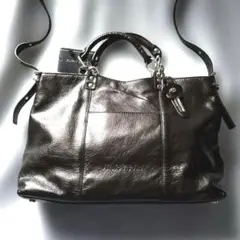 未使用タグ付PLINIO VISONA 2wayトートバッグ　フルグレインレザー