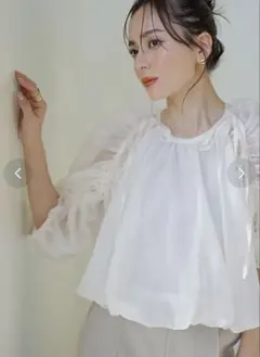 バルーンギャザーブラウス