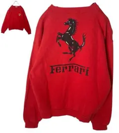 希少 日本製Ferrariフェラーリでかロゴ×エンブレムワッペンロゴスウェットのサムネイル
