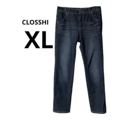 美品 CLOSSHI PREMIUM XL 濃紺 ストレートジーンズ しまむら