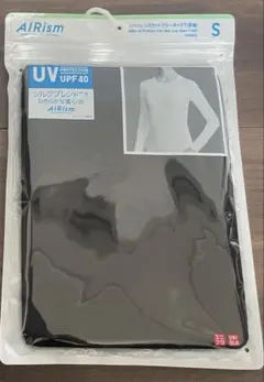 ユニクロ　エアリズム　シルクブレンド UVカット クルーネックT ブラック　S