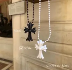 【BLACK FRIDAY SALE】【新品】クロスデザインネックレス ホワイト