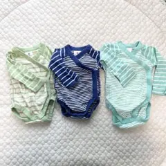 ハンアンダーソン ボディスーツ ベビーまとめ売り ボーダー 50〜60 綿100