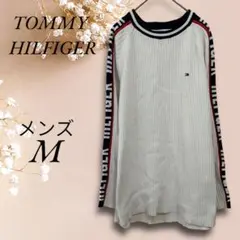 4ST3184【TOMMY HILFIGER】 ニットセーター ビックロゴ 刺繍