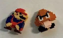 スーパーマリオ くりぼー　ドット絵 ピンバッジ 2個セットのサムネイル