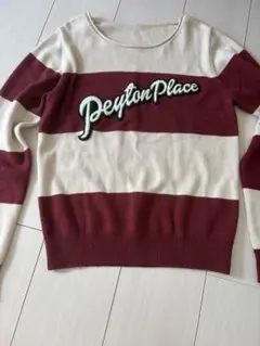 Peyton Place ボルドー/ベージュ セーター Mのサムネイル