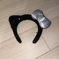 USJキティちゃんカチューシャ シルバーリボン