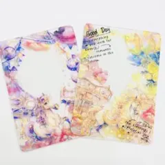 S066 2個セットトレカケース シール デコ B8 硬質カードケースデコ