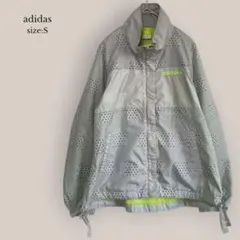 アディダスadidas メッシジャケット　ジャンパー　ドット　グレー　アウターのサムネイル