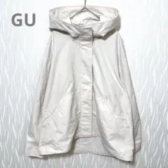 GU ジーユー　マウンテンパーカー フード付き アイボリー Mサイズ 美品