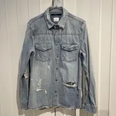 ksubi スビ　ロンハーマン　クラッシュデニムシャツ