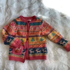 ❤️ネクストnext❤️ノルディッククリスマストナカイカーディガンニット9-12ヶ月