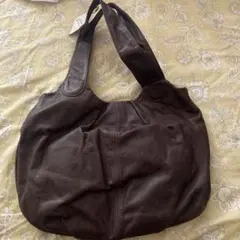 日本製　レザーバッグ　ダークブラウン