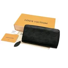 【LOUIS VUITTON】ジッピーウォレット　マヒナ　長財布　ブラック