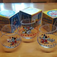 ディズニー　ゆらりんこグラス　ミッキー&ミニー　３個