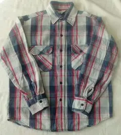70s80sFROSTPROOF FLANNELSHIRT三角タグUSA製好配色