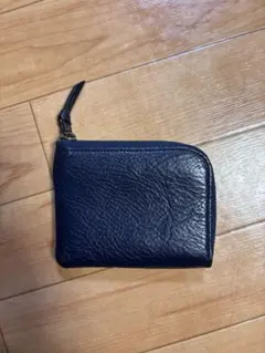 ネイビー L型レザー コインケース