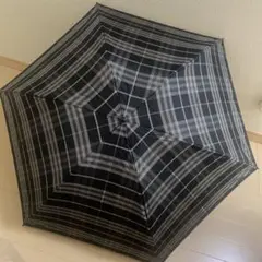 バーバリー　折りたたみ傘 ブラック グレー チェック柄
