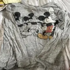 ミッキーマウス 長袖カットソー グレー