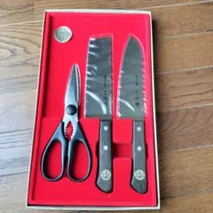 天神 包丁セット 菜切 三徳 キッチンバサミのサムネイル