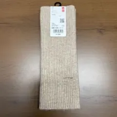 新品UNIQLO スフレヤーンニットアームウォーマー ベージュ ONE SIZE