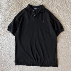 ラルフローレン 90s ポロシャツ 半袖 M 黒 USA製