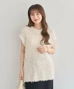 グリーンパークス　swing by チュールヤーンワイドプルオーバーのサムネイル