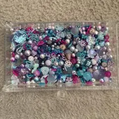ビーズ・チャームセット パープル&ブルー系まとめ売り