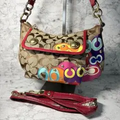 美品 COACH コーチ シグネチャー 2WAY ワンショルダーバッグ ポピー 2026年最新】コーチ 2WAYショルダーバッグ ポピーシグネチャーの人気