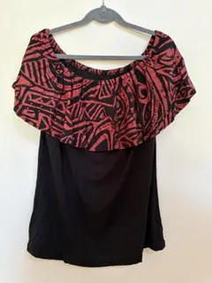 Maunaloa フラダンス トップス ブラック L