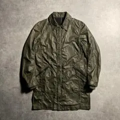 beams ナイロン コート ジャケット M カーキ 裏地 ベロア ミリタリー