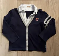 ミキハウス カーディガン風 カットソー 110cm ネイビー mikihouse