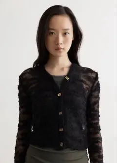 TAAKK 25AW ターク グリッターツイードジャケット BLACK サイズ1 