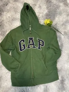 GAP フルジップパーカー XS 緑