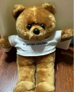 ユナイテッド航空限定テディベア　当時ものくまのぬいぐるみ　ヴィンテージ　レトロ