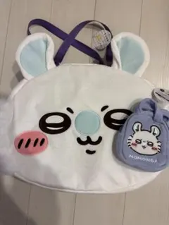 ちいかわ モモンガ おかおBIGボストンバッグ ポーチ付き