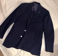 美品】SUIT SELECT ギンガムチェック シアサッカー ネイビー AB5