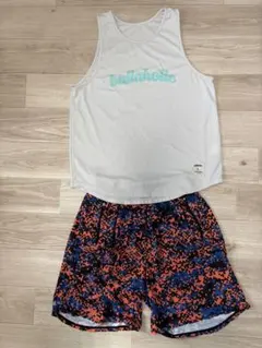ballaholicタンクトップとカモ柄ショーツ セット