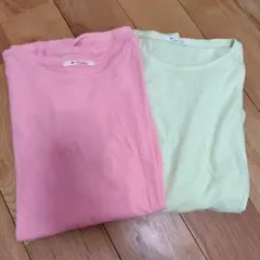 コットンシアーカットソー　イエロー　ピンク　ピュアルセシン