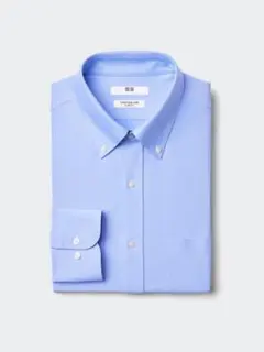 ユニクロ スーパーノンアイロンジャージースリムシャツ / BLUE / L