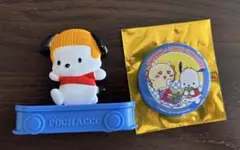 ちいかわ　サンリオ　缶バッジ　シーサー　ポチャコ