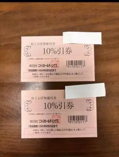 ニトリホールディングス 10%割引券　2枚セット