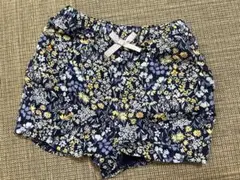petit main 花柄 半ズボン ネイビー　90㎝