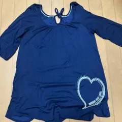 BURBERRY ネイビー 五分袖チュニック 38