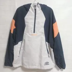美品 UMBRO ジャケット 白紺橙 M S-76